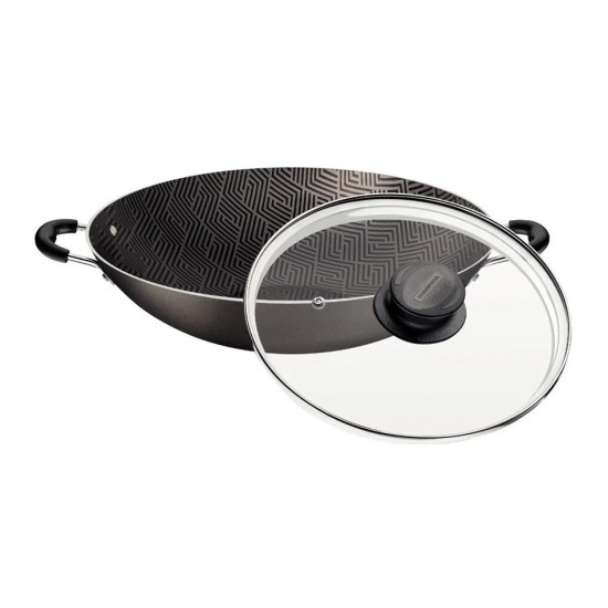 Wok 32cm 4,4l Paris Chumbo Alumínio Com Revestimento Antiaderente